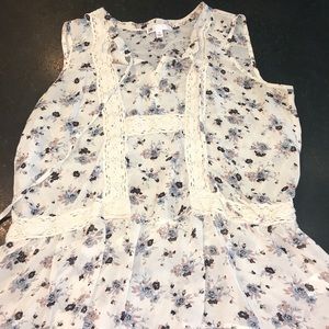 DR2 Floral Sheer Sleeveless Top